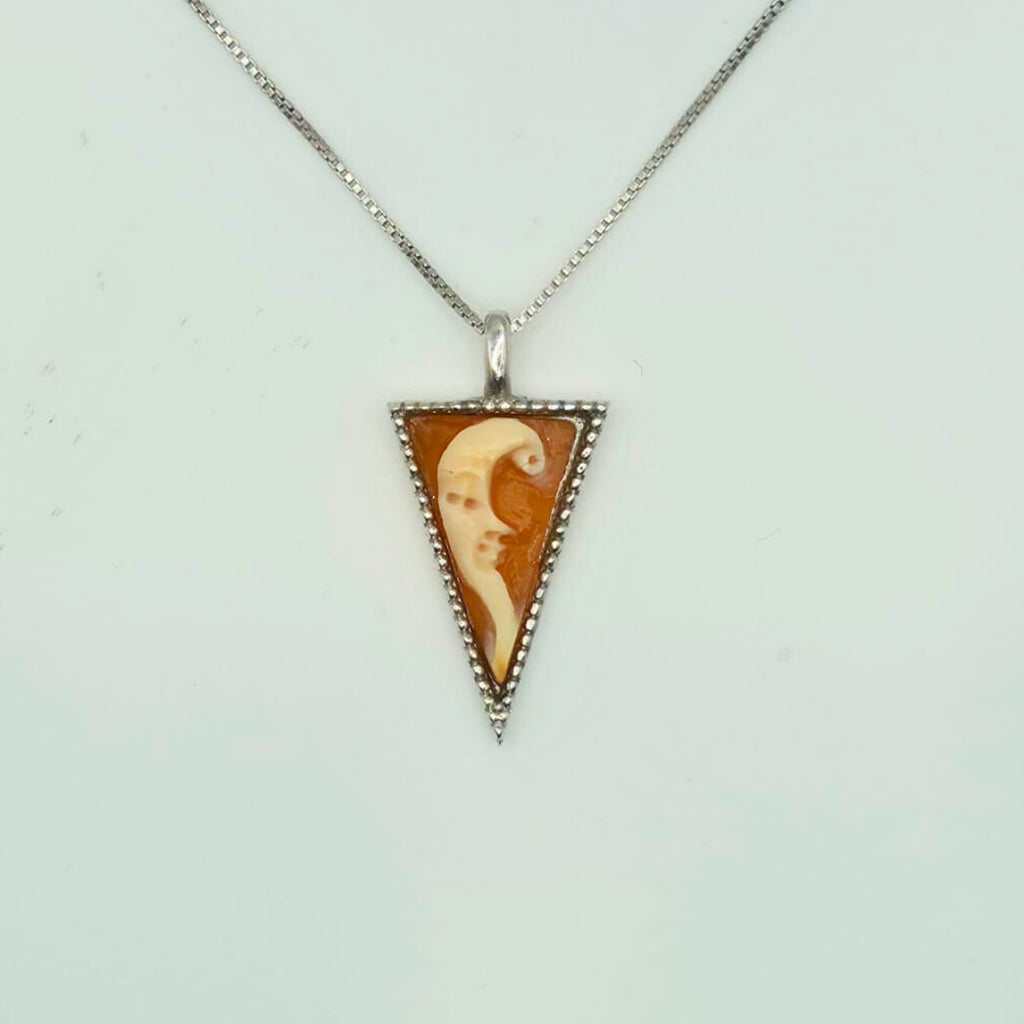 Silverly Ciondolo Triangolare In Argento 925 Con Zirconi Cubici E Catena 45cm - Gioiello Ipoallergenico Con Panno Incluso