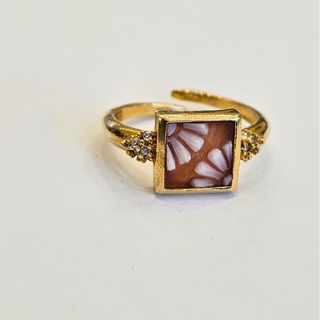 Anello Cammeo Fiore in Argento – Cameo italiano