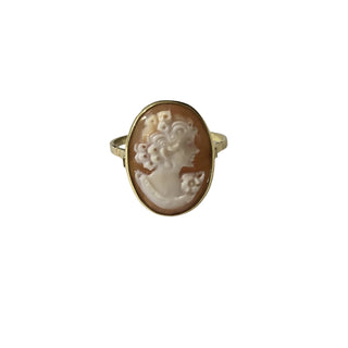 Anello Cammeo Profilo in Oro giallo 18kt