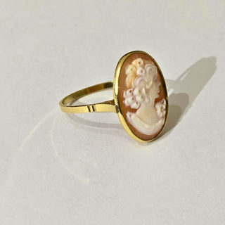 Anello Cammeo Profilo in Oro giallo 18kt