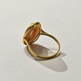 Anello Cammeo Profilo in Oro giallo 18kt