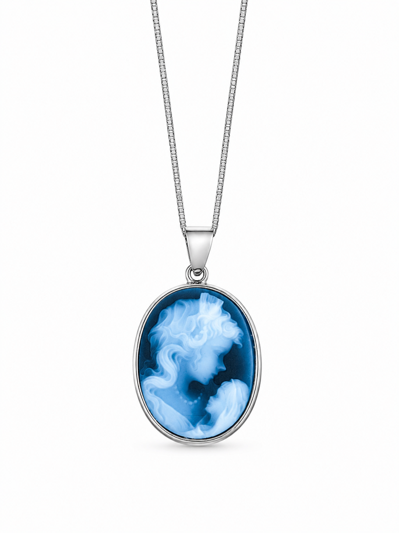 Pendente Cammeo in Onice e Argento 925
