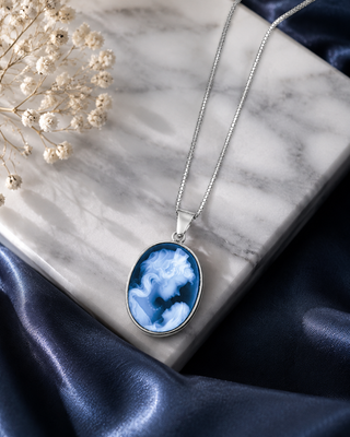 Pendente Cammeo in Onice e Argento 925