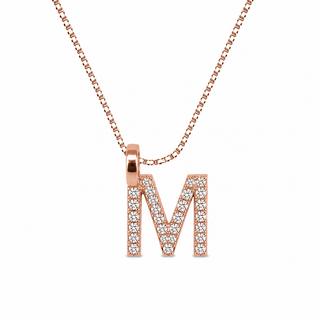 Pendentif lettre élégant : M