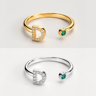 Anello con iniziale D