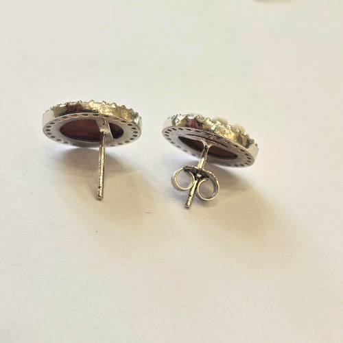 Silver Cameo Earrings – Earrings with Italian cameo