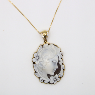 Silver Cameo Pendant – Pendant with Italian cameo