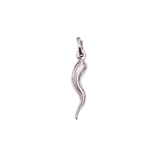 White gold lucky horn - Horn pendant