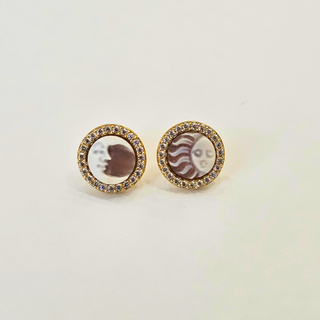 Silver Cameo Earrings – Earrings with Italian cameo