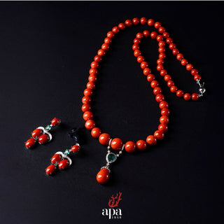 Collana Corallo Rosso Ardente - Girocollo corallo