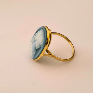 anello cammeo agata oro 18kt