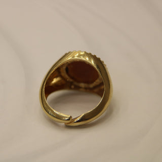 Anello Cammeo in Argento – Design Profilo Donna, Fatto a Mano, Taglia Regolabile