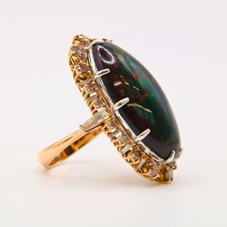 Anello Opale Diamanti Oro Rosa 18kt