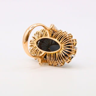 Anello Opale Diamanti Oro Rosa 18kt