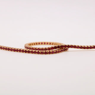 Bracciale Tennis Rubini e Oro Rosa 18kt