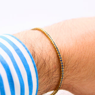 Bracciale Tennis Zaffiri Blu e Oro Giallo 18kt