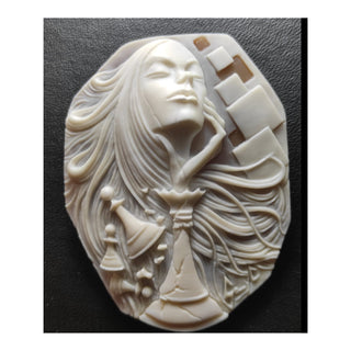 Cammeo Profilo Regina di Scacchi