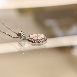 Cammeo Artigianale Fiore in Conchiglia Sardonica