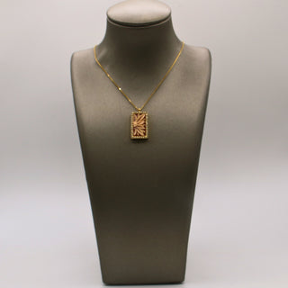 Ciondolo Cammeo Fiore Rettangolare