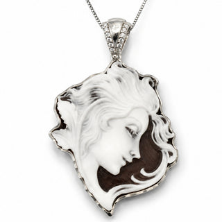 Pendentif camée en argent sterling 925 - Élégance artisanale