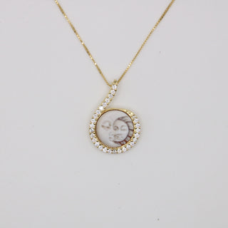 Ciondolo Cammeo Sole Luna Argento 925
