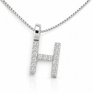 Pendentif lettre élégant : H