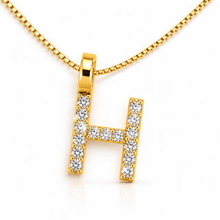Pendentif lettre élégant : H