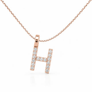 Pendentif lettre élégant : H