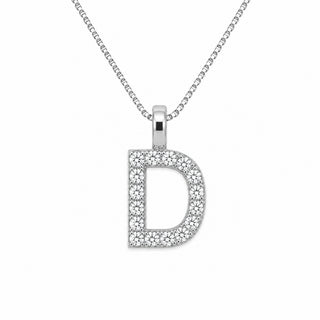 Pendentif lettre élégant : D