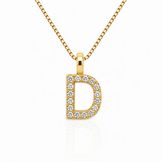 Pendentif lettre élégant : D