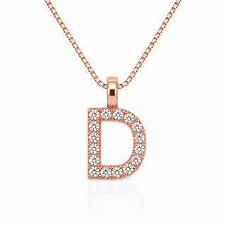 Pendentif lettre élégant : D