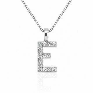 Pendentif lettre élégant : E