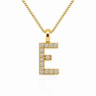 Pendentif lettre élégant : E