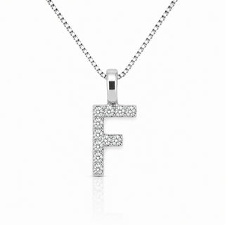 Pendentif lettre élégant : F