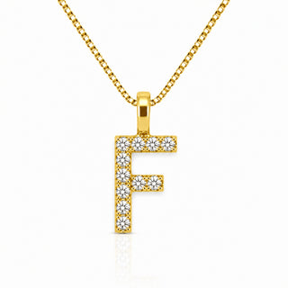 Pendentif lettre élégant : F