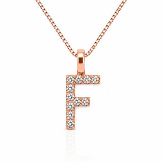 Pendentif lettre élégant : F