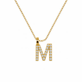Pendentif lettre élégant : M