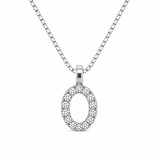 Pendentif lettre élégant : O