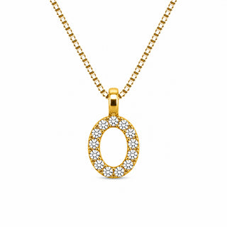 Pendentif lettre élégant : O