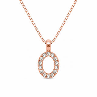 Pendentif lettre élégant : O
