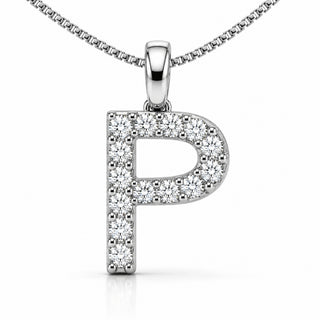 Pendentif lettre élégant : P