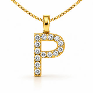Pendentif lettre élégant : P