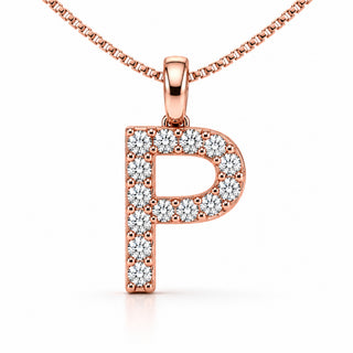 Pendentif lettre élégant : P