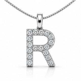 Pendentif lettre élégant : R