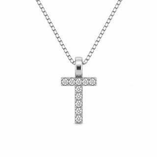 Pendentif lettre élégant : T
