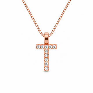 Pendentif lettre élégant : T