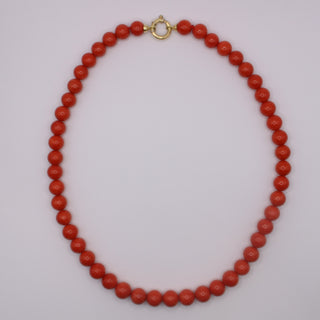 Collana corallo rosso sfere 10mm