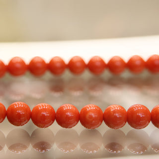 Collana corallo rosso sfere 10mm