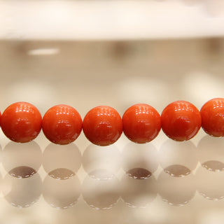 Collana corallo rosso sfere 10mm