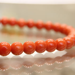 Collana corallo rosso sfere 10mm